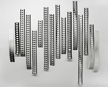 Julie Anand, Sand Angel, 2006, Archival inkjet prints from scanned 16mm film, 60 x 60 inches, Copyright and courtesy of the artist